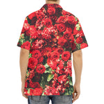 Red Rose Flower Print Aloha Shirt