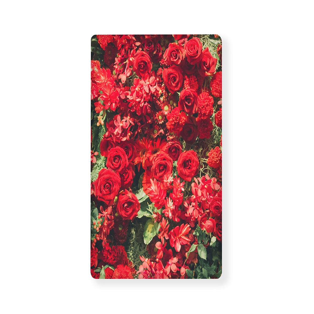 Red Rose Flower Print Baby Crib Sheet