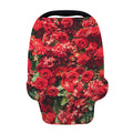 Red Rose Flower Print Baby Seat Cover