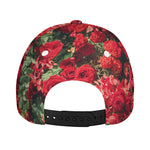 Red Rose Flower Print Baseball Cap