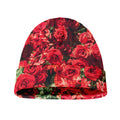 Red Rose Flower Print Beanie