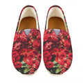 Red Rose Flower Print Casual Shoes
