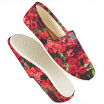 Red Rose Flower Print Casual Shoes