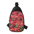 Red Rose Flower Print Sling Bag