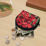 Red Rose Flower Print Coin Purse
