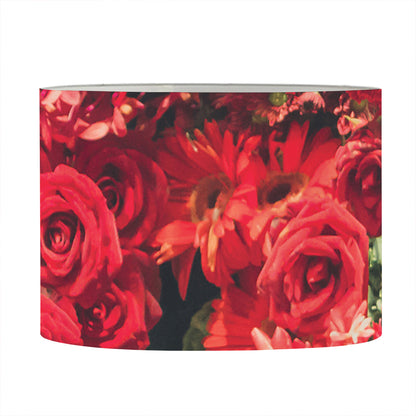 Red Rose Flower Print Drum Lamp Shade