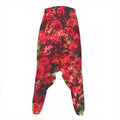 Red Rose Flower Print Hammer Pants
