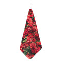 Red Rose Flower Print Hand Towel