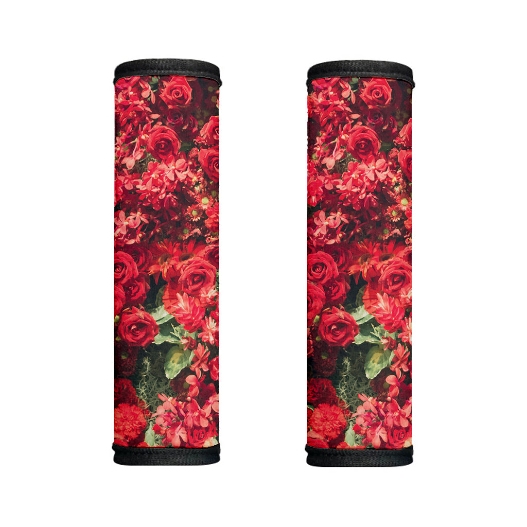 Red Rose Flower Print Handle Covers