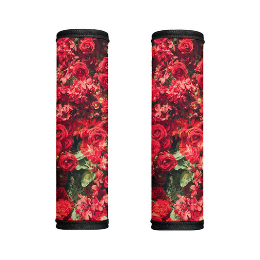 Red Rose Flower Print Handle Covers