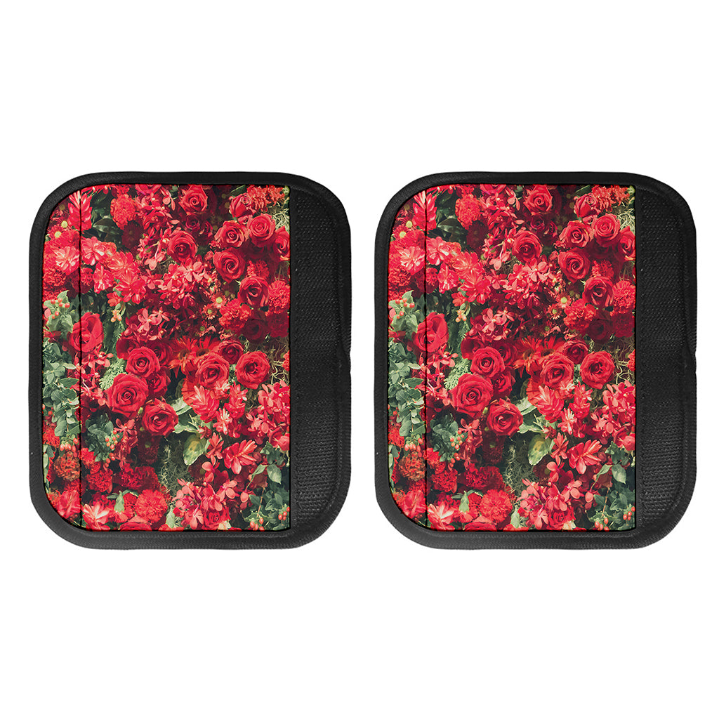 Red Rose Flower Print Handle Covers