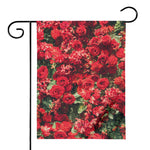 Red Rose Flower Print House Flag