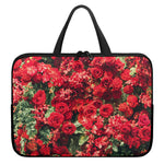 Red Rose Flower Print Laptop Sleeve With Handle