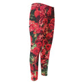 Red Rose Flower Print Men's Compression Pants