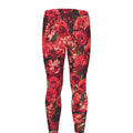 Red Rose Flower Print Men's Leggings