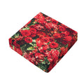 Red Rose Flower Print Outdoor Seat Cushion Cover