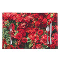 Red Rose Flower Print Placemat