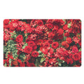 Red Rose Flower Print Polyester Doormat
