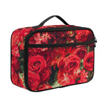 Red Rose Flower Print Portable Lunch Bag