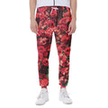 Red Rose Flower Print Joggers