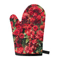 Red Rose Flower Print Single Oven Mitt