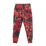 Red Rose Flower Print Sweatpants
