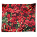Red Rose Flower Print Tapestry