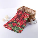 Red Rose Flower Print Towel