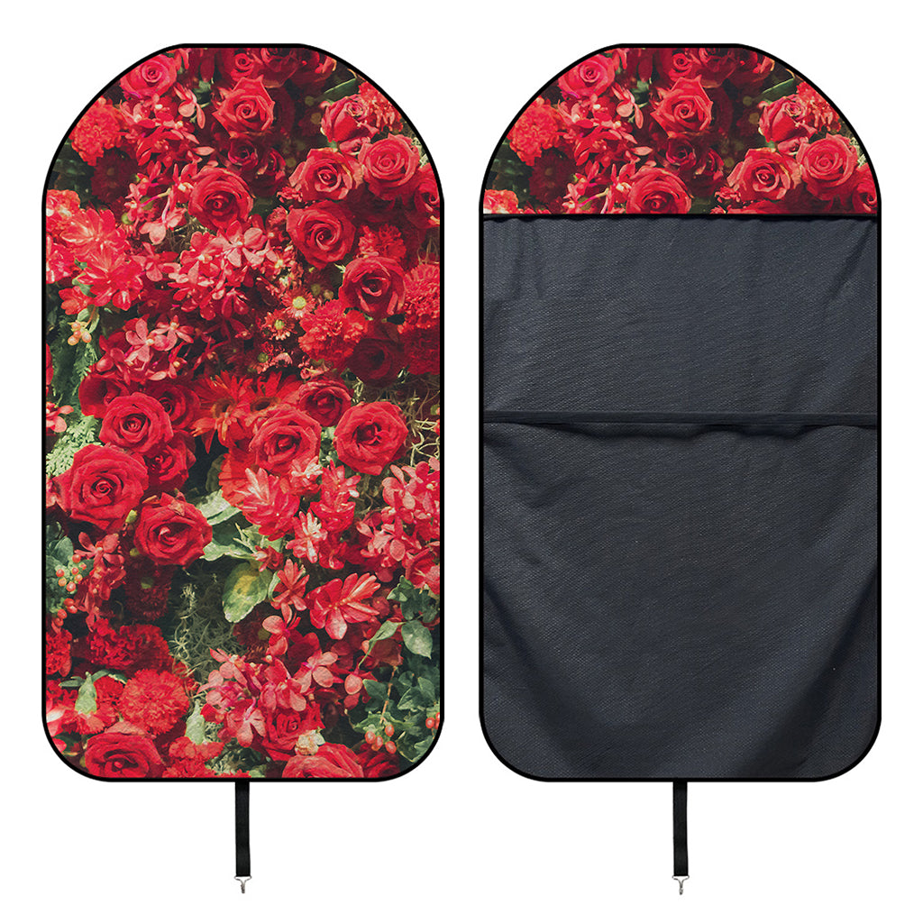 Red Rose Flower Print Waterproof Car Seat Cover