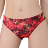 Red Rose Flower Print Women's Panties