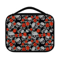 Red Rose Grey Skull Pattern Print Classic Bible Case