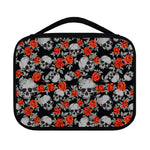 Red Rose Grey Skull Pattern Print Classic Bible Case