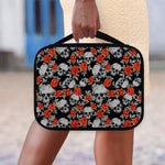Red Rose Grey Skull Pattern Print Classic Bible Case