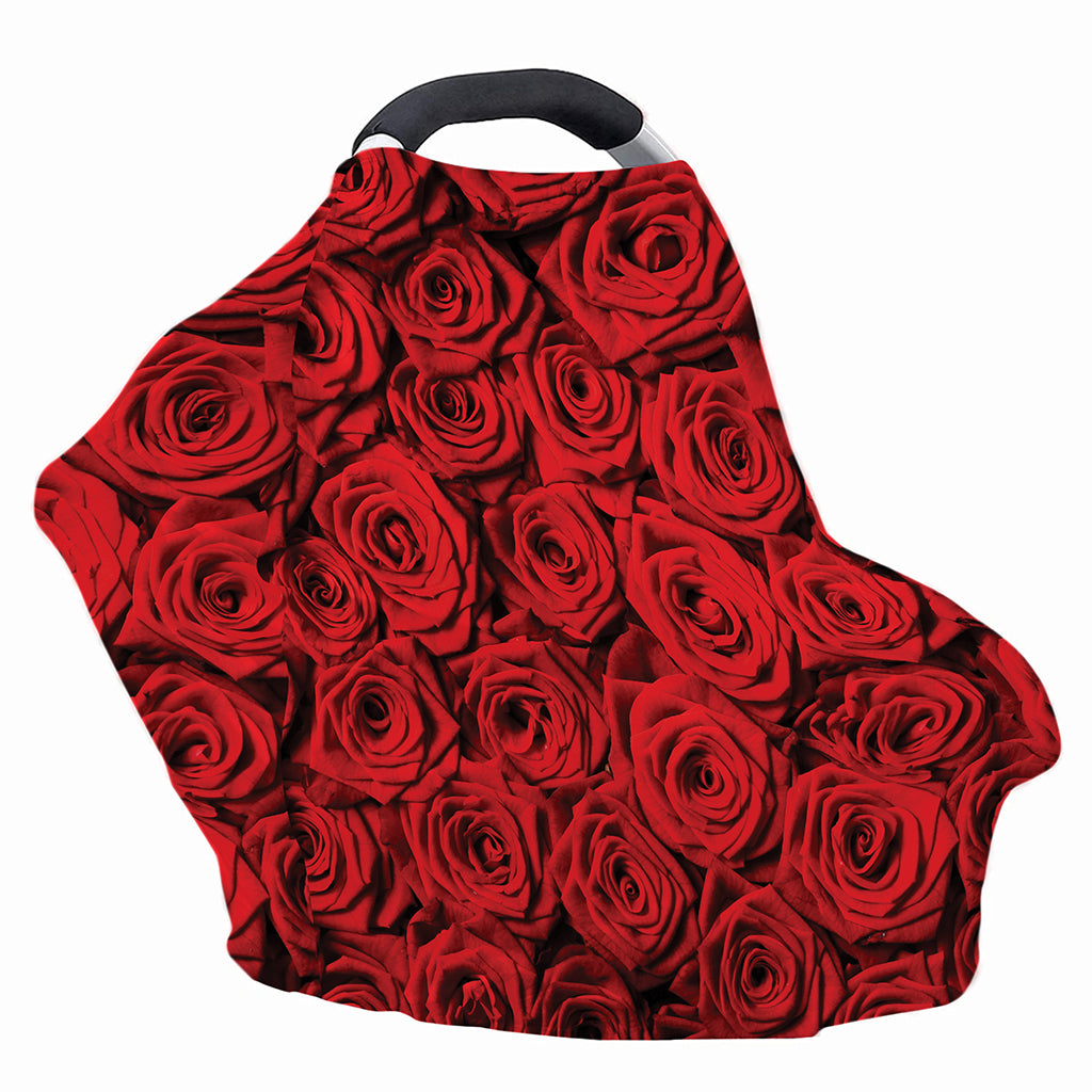 Red Rose Print Baby Seat Cover