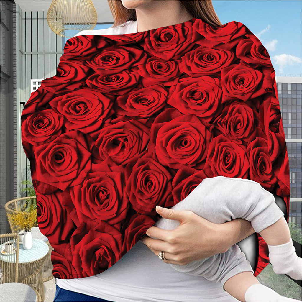 Red Rose Print Baby Seat Cover