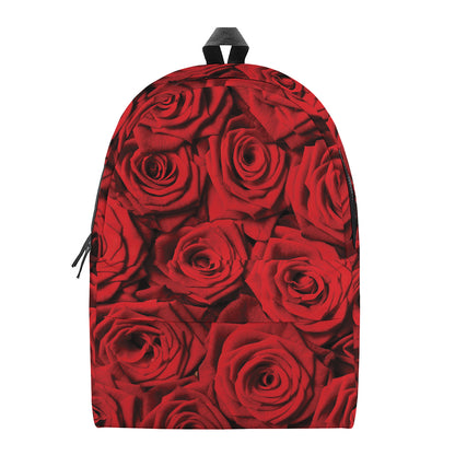 Red Rose Print Backpack
