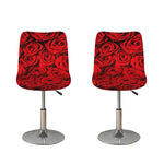 Red Rose Print Bar Stool Covers