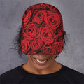 Red Rose Print Baseball Cap