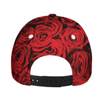 Red Rose Print Baseball Cap