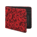 Red Rose Print Bifold Wallet