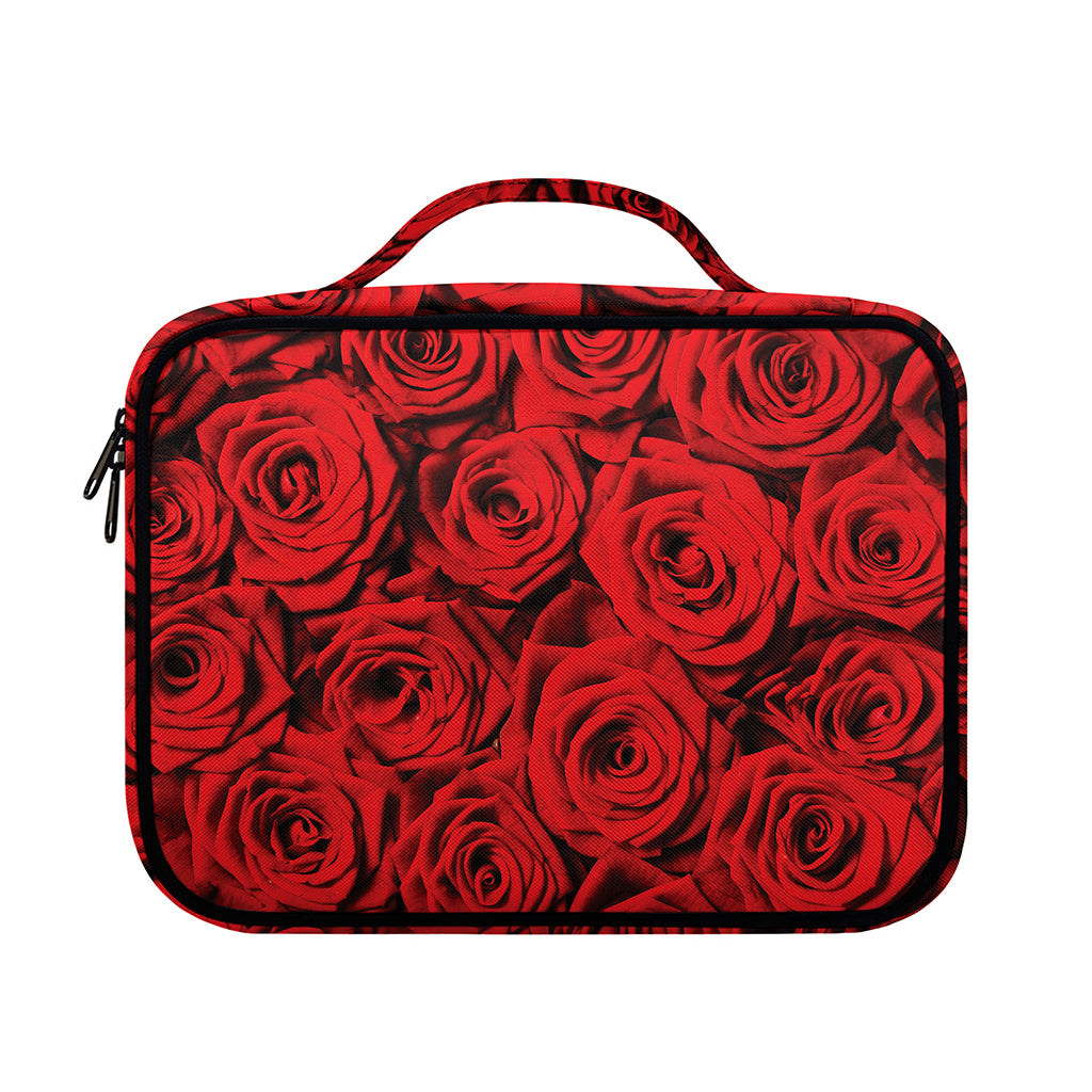 Red Rose Print Briefcase Bible Bag