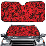 Red Rose Print Car Windshield Sun Shade