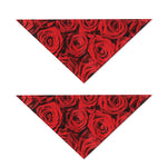 Red Rose Print Dog Bandana