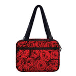 Red Rose Print Double Strap Bible Bag