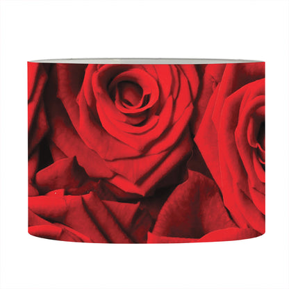 Red Rose Print Drum Lamp Shade
