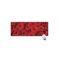 Red Rose Print Extended Mouse Pad