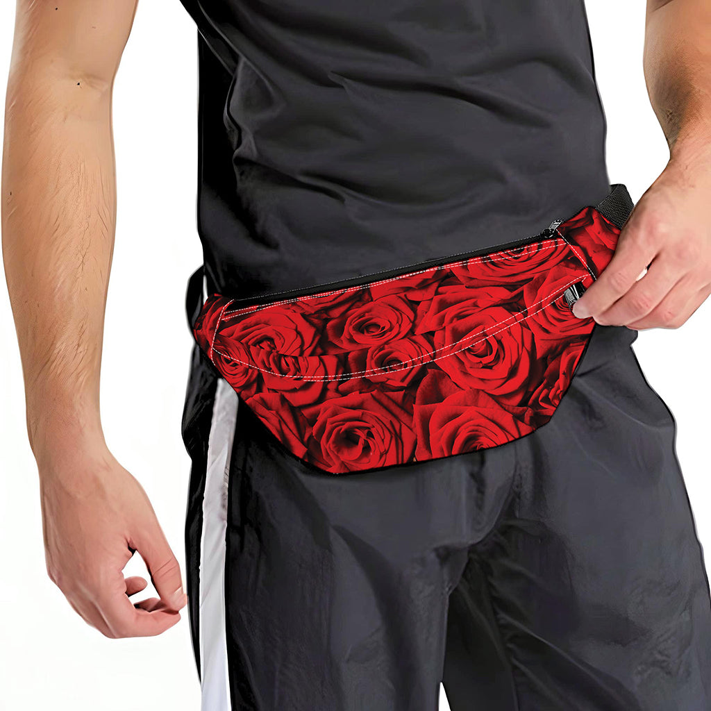 Red Rose Print Fanny Pack