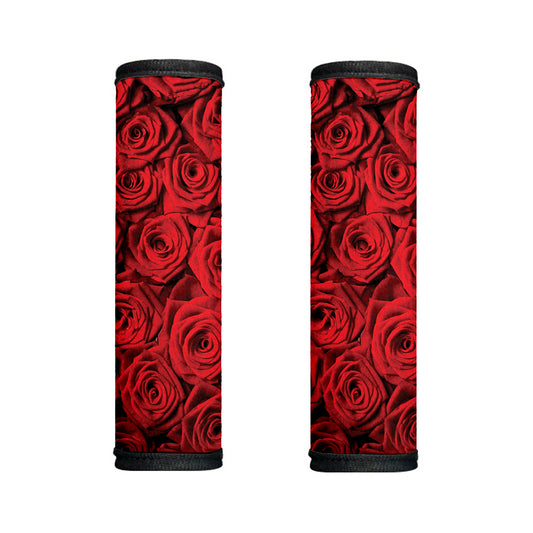 Red Rose Print Handle Covers