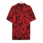 Red Rose Print Hawaiian Shirt