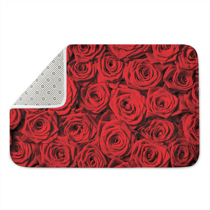 Red Rose Print Indoor Door Mat